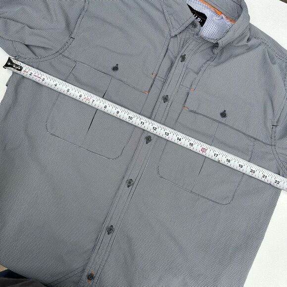 Orvis Men’s Long Sleeve Fishing Shirt Gray Vented Button Front Size M - Picture 4 of 5